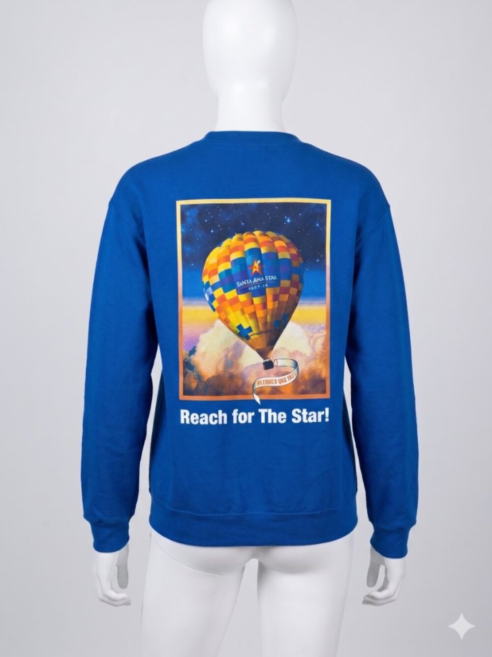 2012 Santa Ana Star Casino Albuquerque Hot Air Balloon Sweatshirt Blue unisex